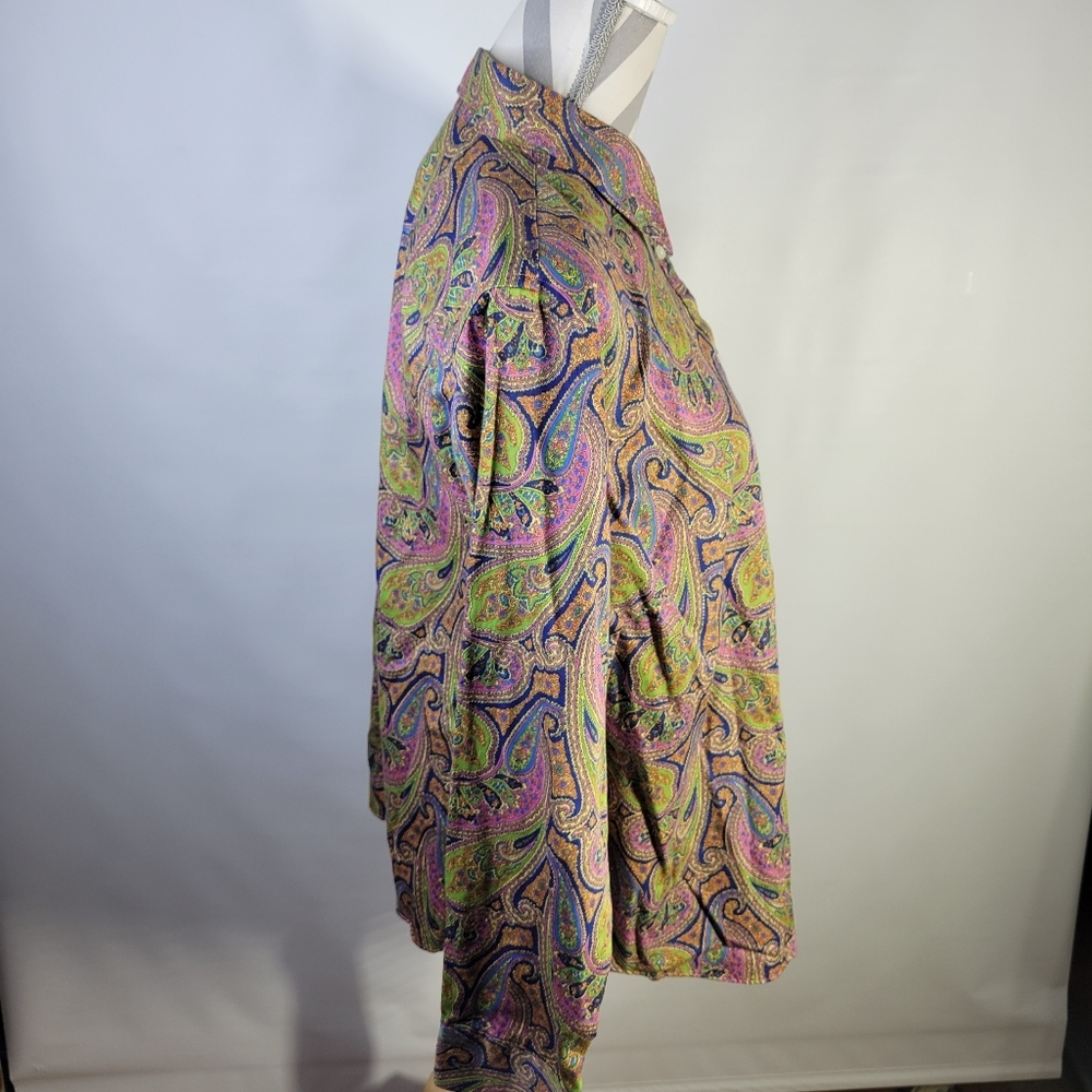 Womans Chaps Classics Button front Long sleeve Shirt Cotton No Iron Size XL - Picture 3 of 9